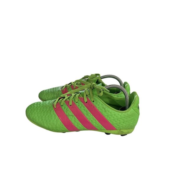 Adidas youth size 6 Green Pink Lightweight Design Soccer Cleats sneaker shoes - Picture 3 of 8